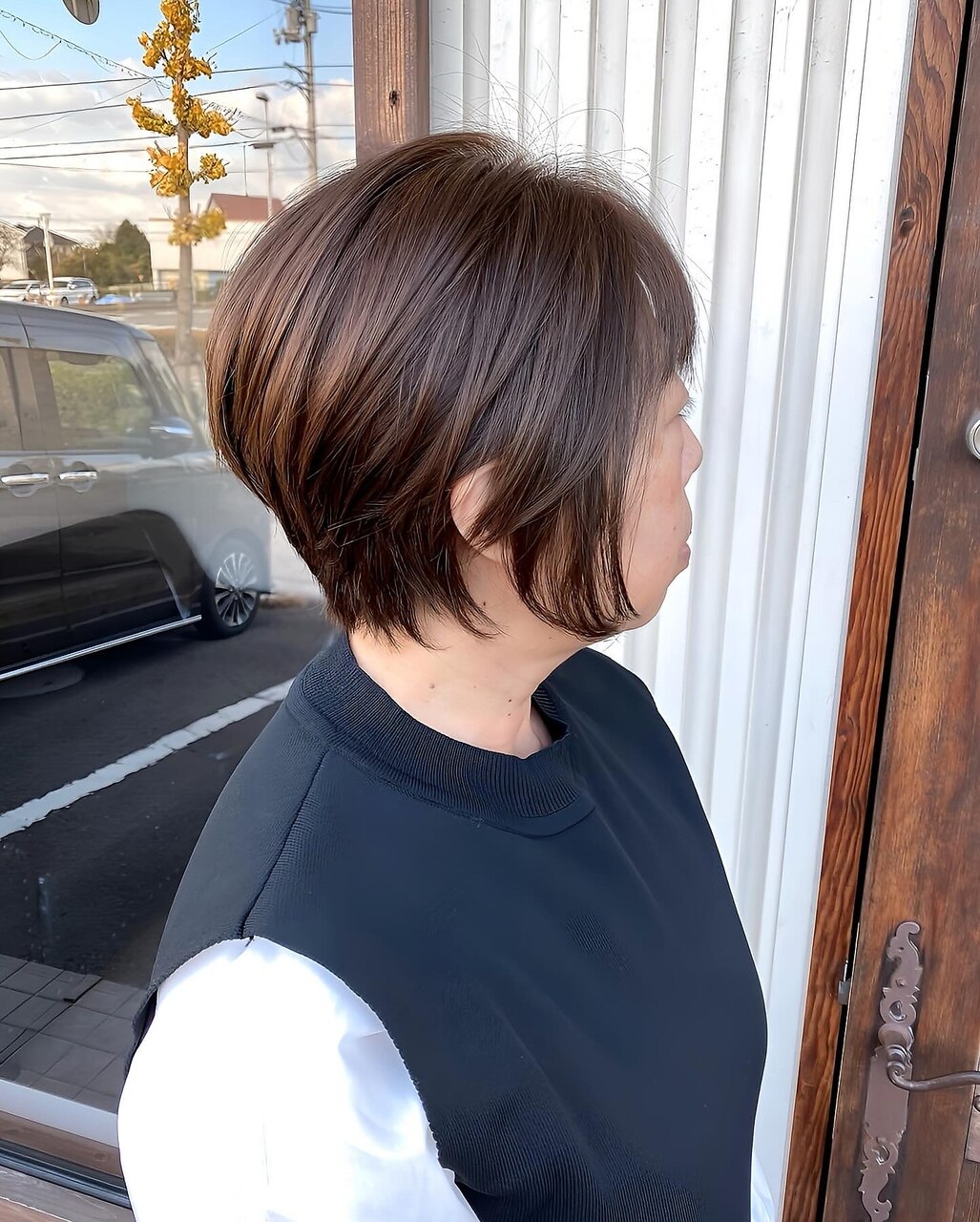 360度シルエットがキレイなショートボブ 30代40代50代：L193495199