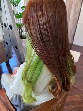 ヘアメイクアンドスパ エステ カエル(Hair make&SPA Kaeru) インナーブリーチ ONカラー