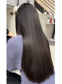20代30代40代☆滑らか美髪小顔ロング×酸性ストレートパーマ黒髪