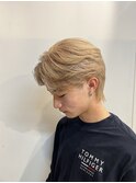 ミルクティーベージュ×韓国センターパート