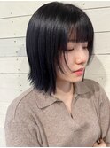 ボブ×レイヤー/暗髪/ボブ/レイヤーカット