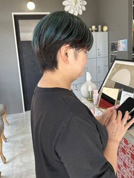 シェミール(CHEMIR) ニシグチstyle【アンブレラカラー/モスグリーン/ショート】