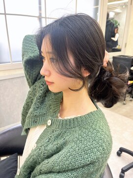 ロンドアヴァントゥス 池袋(Lond aventus) 韓国レイヤー/韓国風/ボブ/髪質改善/黒髪/ブリーチなし〔池袋〕