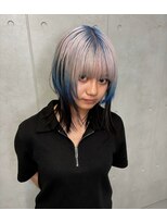 レオクマ(REOKUMA)&nbsp;ルーツカラー/デザインカラー/ブルー/ミルクティー