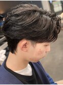 奈良men's毛流れフェザーパーマフェザーショート