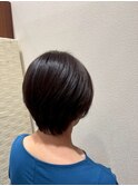 30代40代50代♪大人かわいい小顔ショートボブ☆黒髪暗髪艶カラー