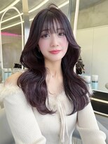 ロンド ストラーダ 心斎橋(Lond strada)&nbsp;くびれヘア×アプリコットオレンジ×美髪［髪質改善/縮毛矯正］