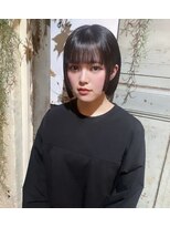 ココロヘアー ウィル 半田山店(Cocolo hair Will) コンパクトボブ × シースルーバング