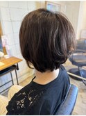 ショートボブ/ナチュラルブラウン