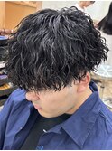 メンズカットメンズパーマ眉毛ツイストスパイラル縦落ちパーマ