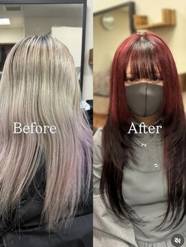 ルフレ 新宿本店2nd(Reflet) #デザインカラーロングスタイル