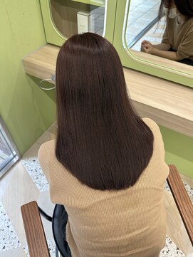 イオエ 西梅田(ioe) ブリーチなしカラー／髪質改善/ミルクティーベージュ/小顔へア