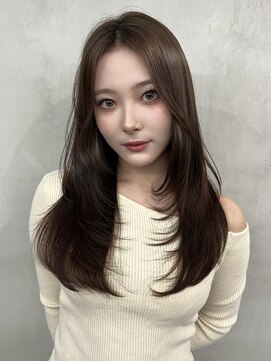 レイヤーカット西葛西29代29代30代40代ブリーチなしカラー韓国