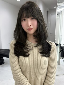 リヴ オオサカ(LIV OSAKA) オリーブグレージュ/レイヤー/ブリーチなし/顔周りレイヤー