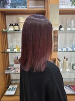 プランタンアヴェダ(printemps AVEDA)&nbsp;艶感ディープチェリー×ナチュラルストレート