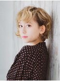 マッシュヴェールウェーブハイトーンふわミディ