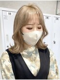 ミルクティーベージュダブルカラーインナーカラーケアブリーチ