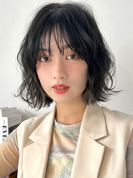 ラフィス ヘアー ピース 広島祇園店(La fith hair peace) 【La fith】タッセルボブ×クリアブラック