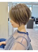 30代/40代/50代・絶壁解消・小顔前下がりショートボブ【中村】