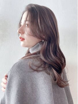 アルバム 新宿(ALBUM SHINJUKU) ロングラベンダーグレージュ_ハッシュカットフルバング_ba381692