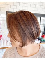 カシア cassia hair dressing salon&nbsp;【cassia】ハイライトマッシュボブ　[30代40代50代]