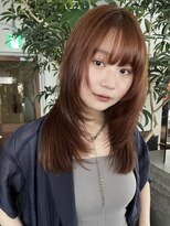 ガーランドギンザ(Garland Ginza)&nbsp;レイヤー　レイヤーカット　ロングレイヤー　オレンジブラウン