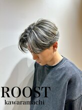 ルースト 京都河原町店(ROOST) センターパートメッシュカラーブリーチニュアンスパーマ