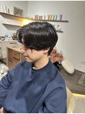 刈り上げないメンズセンターパート