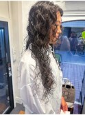 【白石】ロング外国人風スパイラルパーマカーリーヘア学割原宿