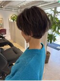 大人ショートボブショートカットマッシュショート透明感カラー