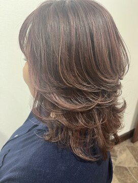 グルグル 新小岩店(GULGUL) ハイライト　ピンク系カラー　レイヤー