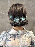 花火大会ヘア 浴衣ヘア 着物ヘア お花ヘア 夏祭りヘア アップ