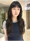 オリーブベージュ/ハッシュカット/顔まわりレイヤー/本町