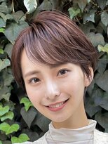 エルヘアメゾン(el. hair maison)&nbsp;マッシュショート/秋色ピンクベージュ/ピンクブラウン