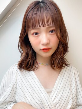 アース 天満橋店(HAIR & MAKE EARTH) 冬カラー◎大人可愛い暖色カシスレッド×切りっぱなし