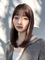 ガーデントウキョウ(GARDEN Tokyo)&nbsp;【ミディアム、美髪縮毛矯正、前髪カット、マロンベージュ】