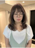 ブリーチなしカラー大人レイヤーカット20代30代40代