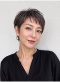上品ハンサムショートでマイナス5歳見え/大人ショートヘア