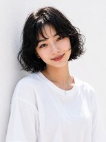 ノラ シブヤ(NORA)&nbsp;小顔ミディアムパーマミディアムデジタルパーマボブパーマ前髪