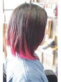 内側毛先グラデカラー前下がりボブ（ディレクション　セリス）