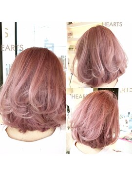 ヘアサロン ハーツ(hair salon HEARTS) プラチナピンク