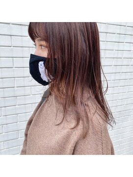 フェンヘアーアイス 中目黒(Fen.hair ici) 深みパープル　暖色　ポイントレイヤー　ロング