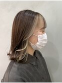 ホワイトベージュのフェイスフレーミング