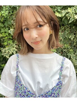 マグノリア(MAGNOLIA) イヤリングカラーがポイント♪ニュアンスボブルフ・・・HINATA