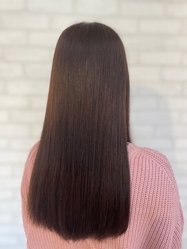 ヘアープロデュース ラピセット 松山(Lapset) 30代40代髪質改善ココアブラウン艶感ストレート透明感赤み消し