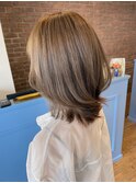 大人可愛いミディアムレイヤースタイル　明石魚住美容室dolce