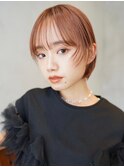 顔まわりレイヤー/切りっぱなし/ボブ/レイヤーカット