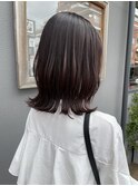 軽めレイヤー×ピンクブラウン