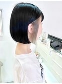 ボブ×インナーカラー/デザインカラー ボブ オリーブベージュ