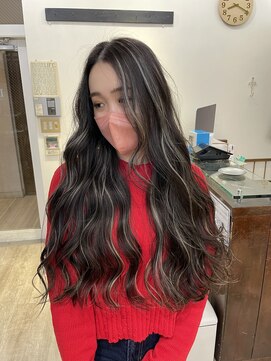 エトラ 渋谷店(etora) 小顔 ネビージュ グレージュハイライトカラー◎
